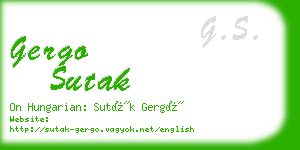 gergo sutak business card